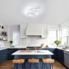 Candeeiro de Teto LED Moderno 24W Luz Fria 6500K Branco Quadrado
