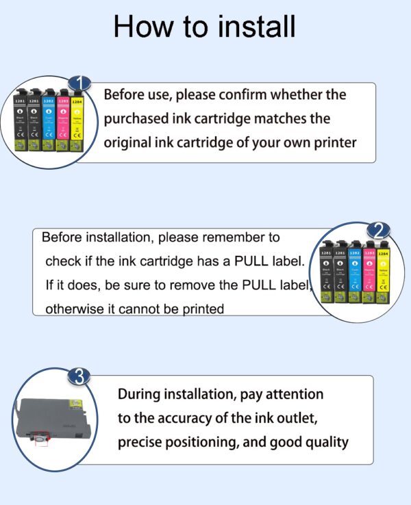 Pack 4 Toners de Tinta Epson T1281-T1284 S22 SX125 SX130 SX425W