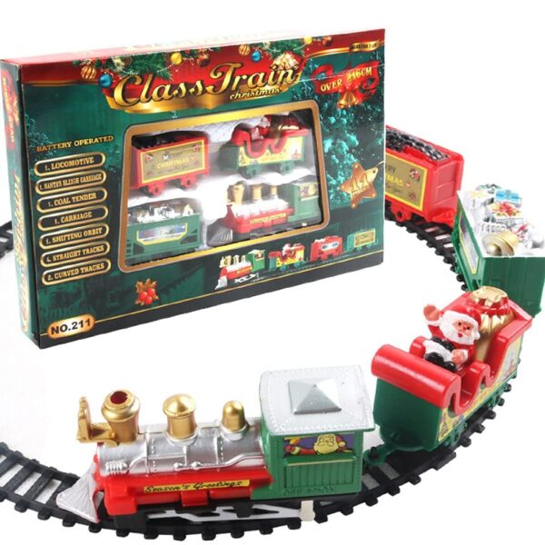 Comboio de Natal Elétrico com Carris para Árvore de Natal