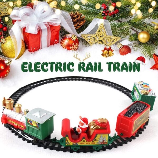Comboio de Natal Elétrico com Carris para Árvore de Natal