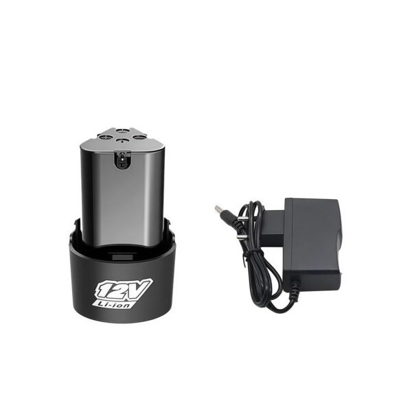 Bateria Recarregável 12V 4000 mAh com Carregador para Ferramentas Elétricas - Preto