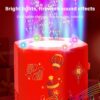 Máquina de Bolhas Automática com Música e Luzes Efeito Fogo de Artifício - Vermelho