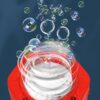 Máquina de Bolhas Automática com Música e Luzes Efeito Fogo de Artifício - Vermelho