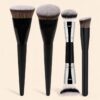 Conjunto de 4 Pincéis de Maquilhagem Vegan Rosto e Olhos - Preto