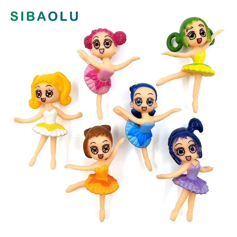 Figura Decorativa Menina Dançante para Topo de Bolo Bailarina