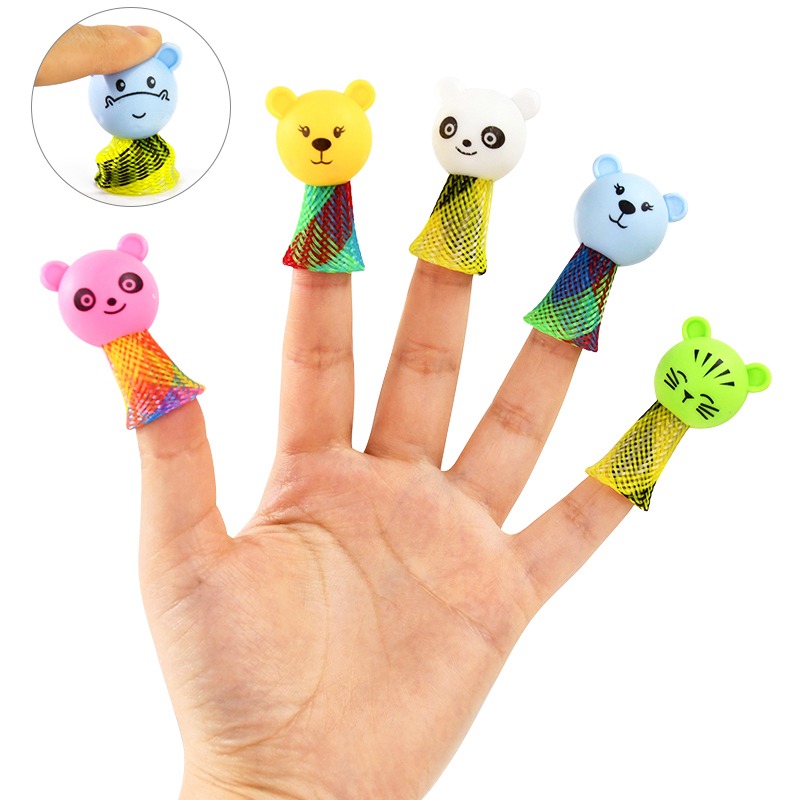 10 Bonecos de Salto com Mola Brindes para Festas de Aniversário - Multicolor
