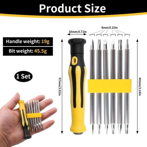 Conjunto de Chaves de Precisão 12 em 1 Torx e Phillips Especial Manutenção