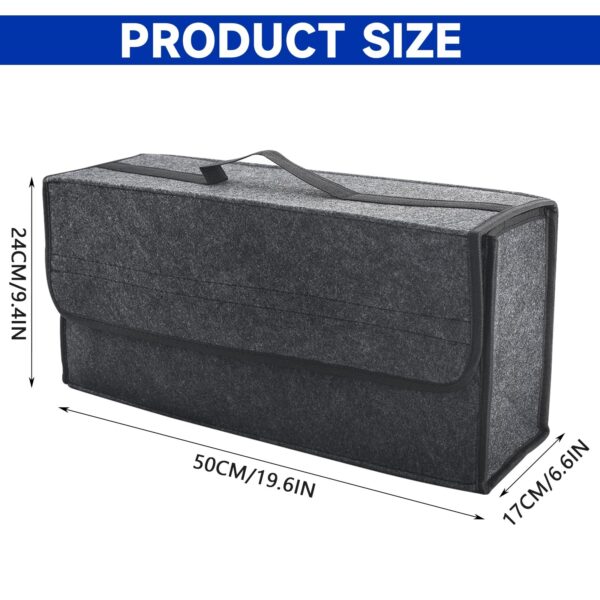 Organizador de Bagageira com Tampa Dobrável e Antiderrapante (50x24x17cm)