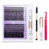 Kit de Extensão de Pestanas 20D+40D com Cola e Pinça