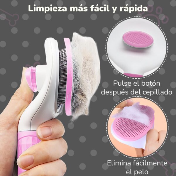 Escova para Animais de Estimação para Pelo Curto e Longo Remove Pelo Morto - Azul