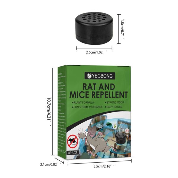 Repelente de Ratos Mouse Away em Pastilhas Natural com Óleo de Hortelã-Pimenta - Branco