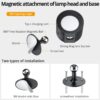 Aplique de Parede RGB e 3 Temperaturas de Cor 360° Recarregável EJOOY