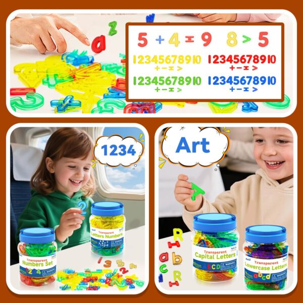 Brinquedo Educativo Letras e Números Transparentes Ortografia e Contagem - Multicor
