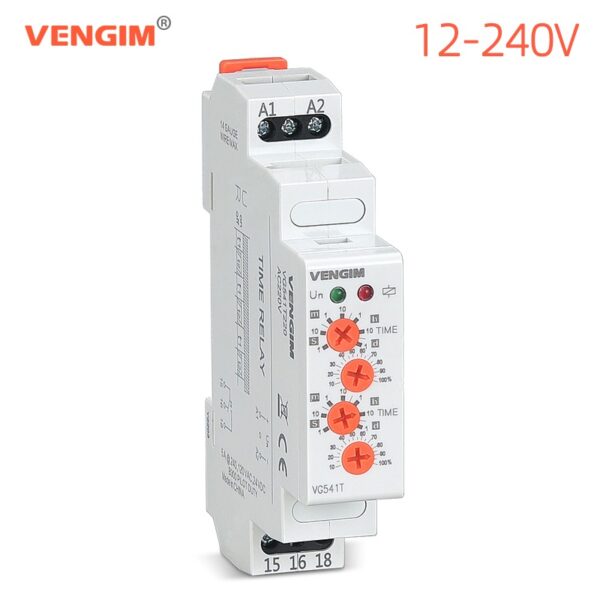 Relé Temporizador Cíclico Assimétrico 220V-240V AC Ajustável Duplo