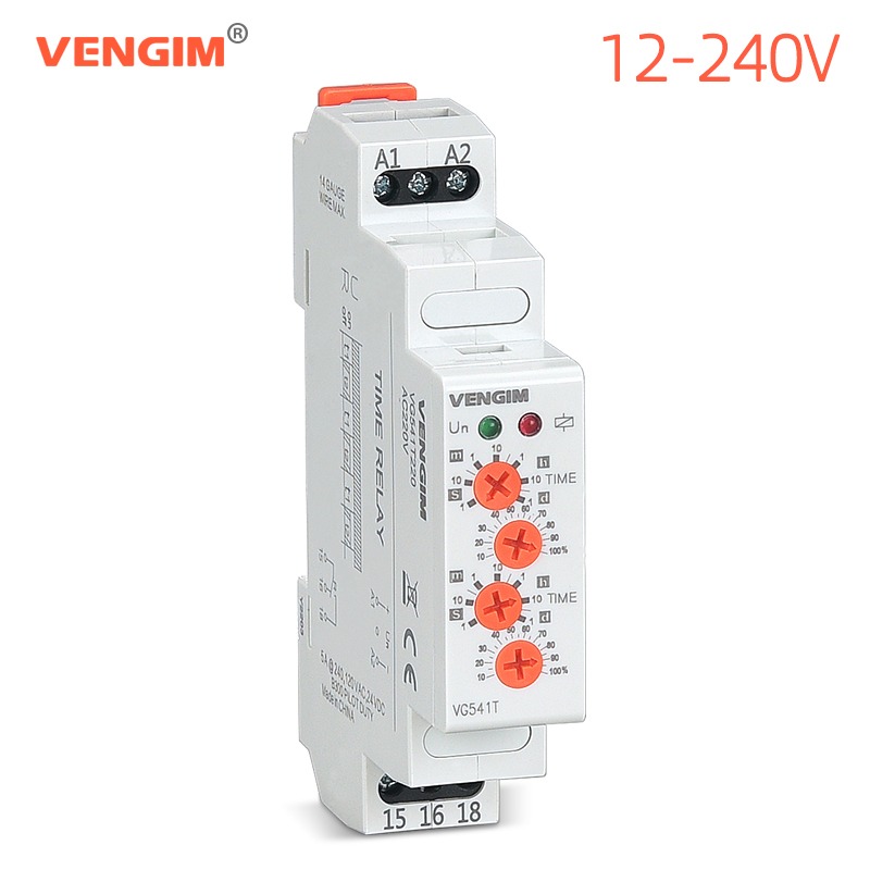 Relé Temporizador Cíclico Assimétrico 220V-240V AC Ajustável Duplo