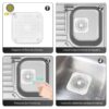 Filtro de Drenagem de Silicone com Ventosas para Pia e Duche 14,5 cm