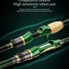 (2,4 m) Cana de Pesca HLUR Ultralight em Carbono 4 Secções de Viagem