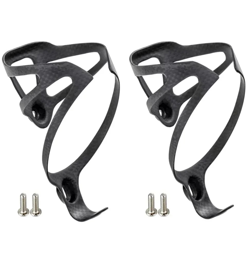 (x2) Porta-Bidão em Carbono 3K Ultraleve para Bicicleta - Preto