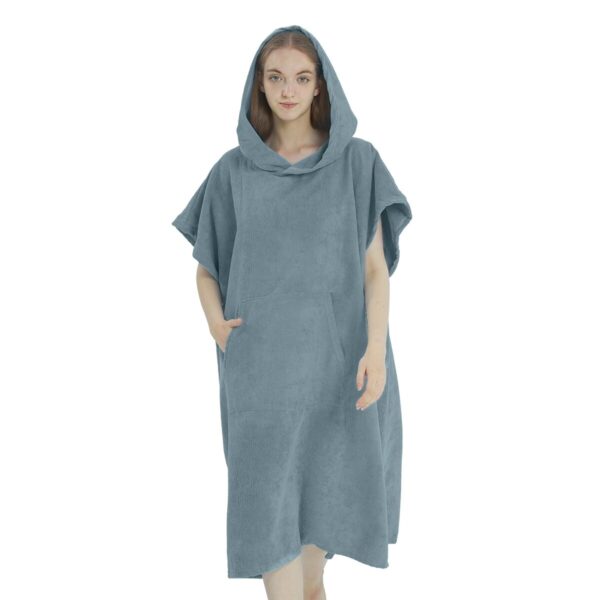 Poncho de Surf Adulto Microfibra de Secagem Rápida com Capuz e Bolso 78x110cm