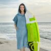 Poncho de Surf Adulto Microfibra de Secagem Rápida com Capuz e Bolso 78x110cm