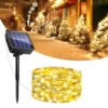 (5m) Grinalda Solar Caldarax 50 LED 8 Modos Impermeável IP65 - Branco Quente