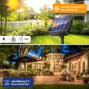 (5m) Grinalda Solar Caldarax 50 LED 8 Modos Impermeável IP65 - Branco Quente