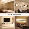 (5m) Fita LED Neon USB Regulável com Sensor de Toque 6500K Branco Frio - Branco