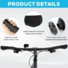 (22mm) Punhos de Bicicleta Ergonómicos Antideslizantes Bloqueio Duplo - Preto