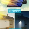 (2,4m) Candeeiro Solar 106 LED com Detetor de Movimento e Painel Exterior MPJ - Preto