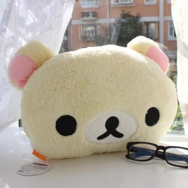 (30cm) Peluche Rilakkuma e Kiiroitori Almofada Aquecedor de Mãos de Inverno - Amarelo