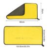 2 Toalhas de Microfibras 30x60 + 50x100 cm 400GSM Secagem e Lavagem de Carro - Cinzento/Amarelo
