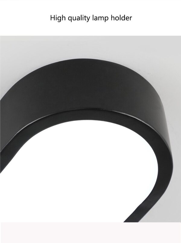 (50cm) Candeeiro de Teto LED Moderno Ultra-fino para Iluminação de Interior e Corredor - Preto