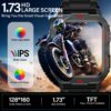 Smartwatch LAXASFIT 2026 Ecrã HD 1.71" Chamada Bluetooth Lanterna LED - Preto