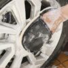 Luva de Lavagem de Carro em Lã Macia para Limpeza e Polimento - Bege