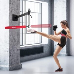 Barra de Reflexos de Boxe VEVOR 72,5 cm Giratória 360º Parede Altura Ajustável - Prata