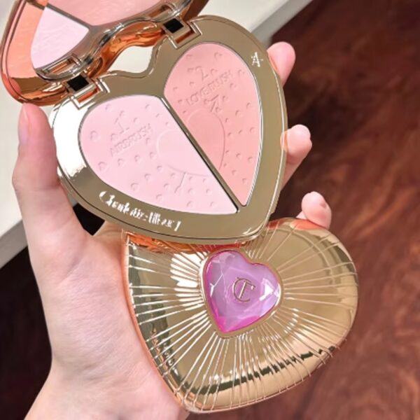 Blush Bicolor CT Hot Heart Longa Duração Acabamento Luminoso - Rosa/Coral
