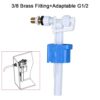 Válvula de Enchimento de Sanita Universal Entrada Lateral G3/8 e G1/2 - Branco/Azul