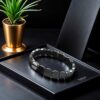Pulseira Elástica de Hematita Natural Terapêutica Unissex