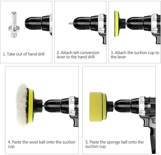 (125 mm) Kit de Esponjas de Polimento Various com Adaptador M10
