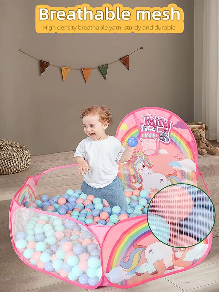 Piscina de Bolas Dobrável com Cesto de Basquetebol Dantrol HE8166
