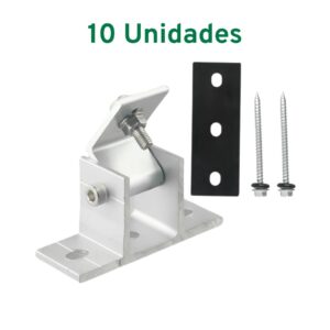 (x10) Suporte de Painel Solar Elevação e Inclinação Ajustável para Telhado