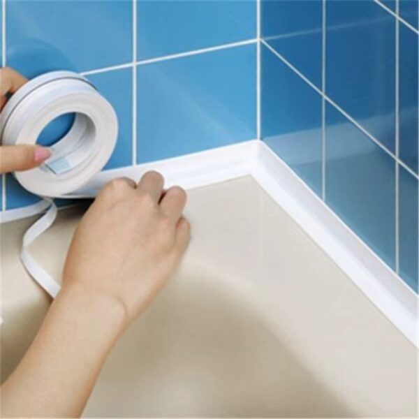 E126X3529_paste_1779124941227_0 (3m x 2 cm) Fita de Vedação Impermeável PVC para Cozinha e Casa de Banho - Branco