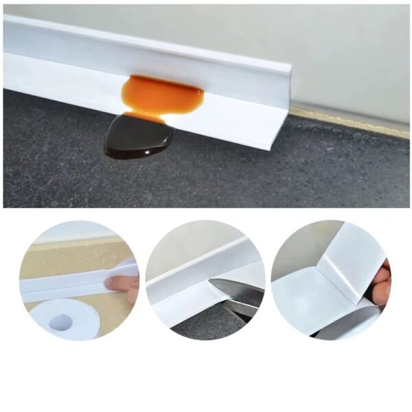 E126X3529_paste_1779124941227_2 (3m x 2 cm) Fita de Vedação Impermeável PVC para Cozinha e Casa de Banho - Branco
