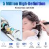 Limpeza de Ouvidos Digital Câmara HD 1080P Wi-Fi e 6 LEDs Paicreate Otoscope Oreille