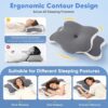 (63x40cm) Almofada CervicalViscoelástica Ergonómica Anti-ressono - TLPEMN PL-EAR