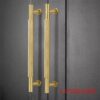 (5 Uni.) Puxador para Móveis Diana's-Hardware Recartilhado em Latão de Luxo - Dourado