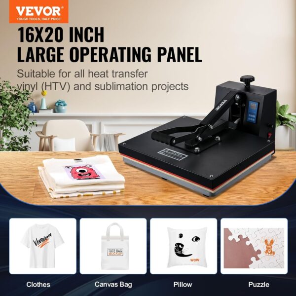 Prensa Térmica Sublimação Digital 1700W 40x51cm VEVOR TL4050-1