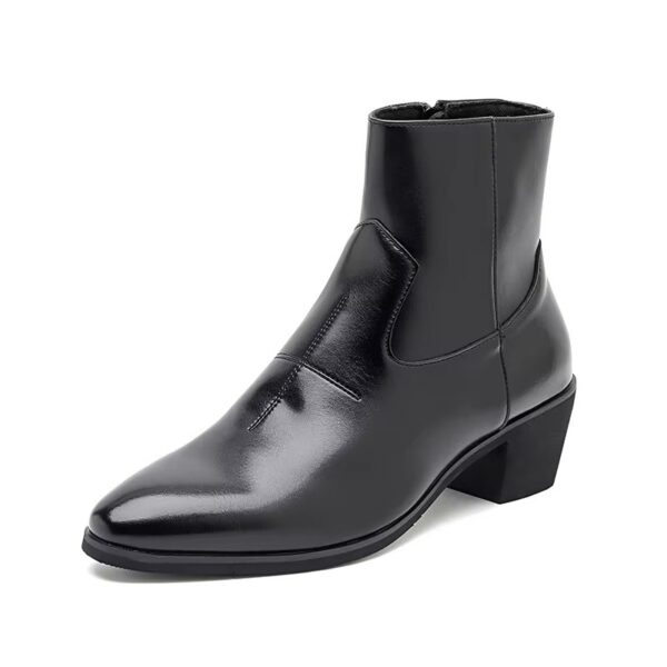 (45) Botas Chelsea Homem em Couro Sintético Estilo Britânico - Preto