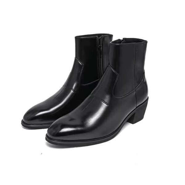 (45) Botas Chelsea Homem em Couro Sintético Estilo Britânico - Preto