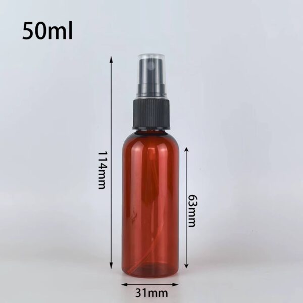 E126X3695_paste_1779899139301_1 (x50) Frasco de Spray Atomizador 50 ml em Plástico Âmbar Recarregável Portátil